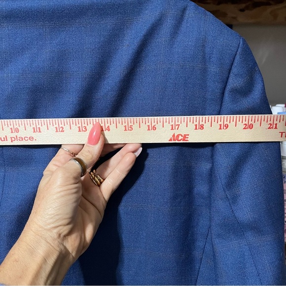 Atelier Torino Vintage Wool Blazer 46L Sportcoat Career Professional Blue - Picture 10 of 12